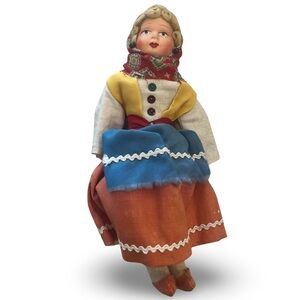Vintage Greek Folk Art Souvenir Travel Doll